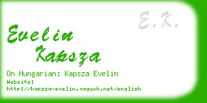 evelin kapsza business card